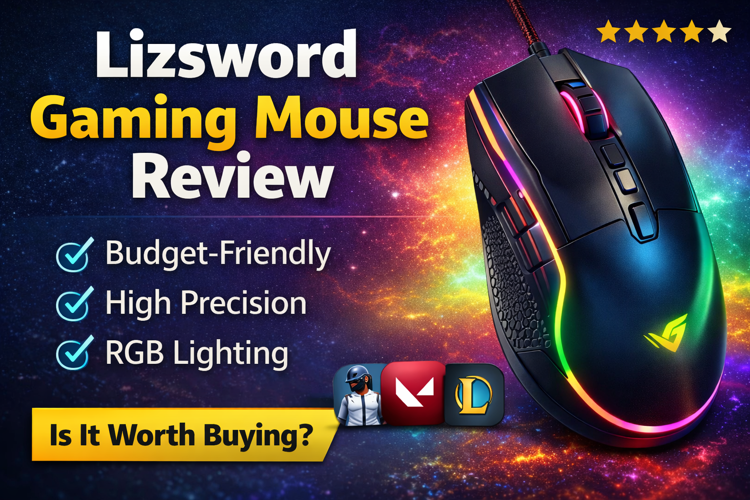 Lizsword Gaming Mouse Review – High Precision, RGB & Budget-Friendly Choice